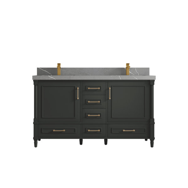 Willow Collections Aberdeen 60'' Double Bathroom Vanity with Top | Wayfair